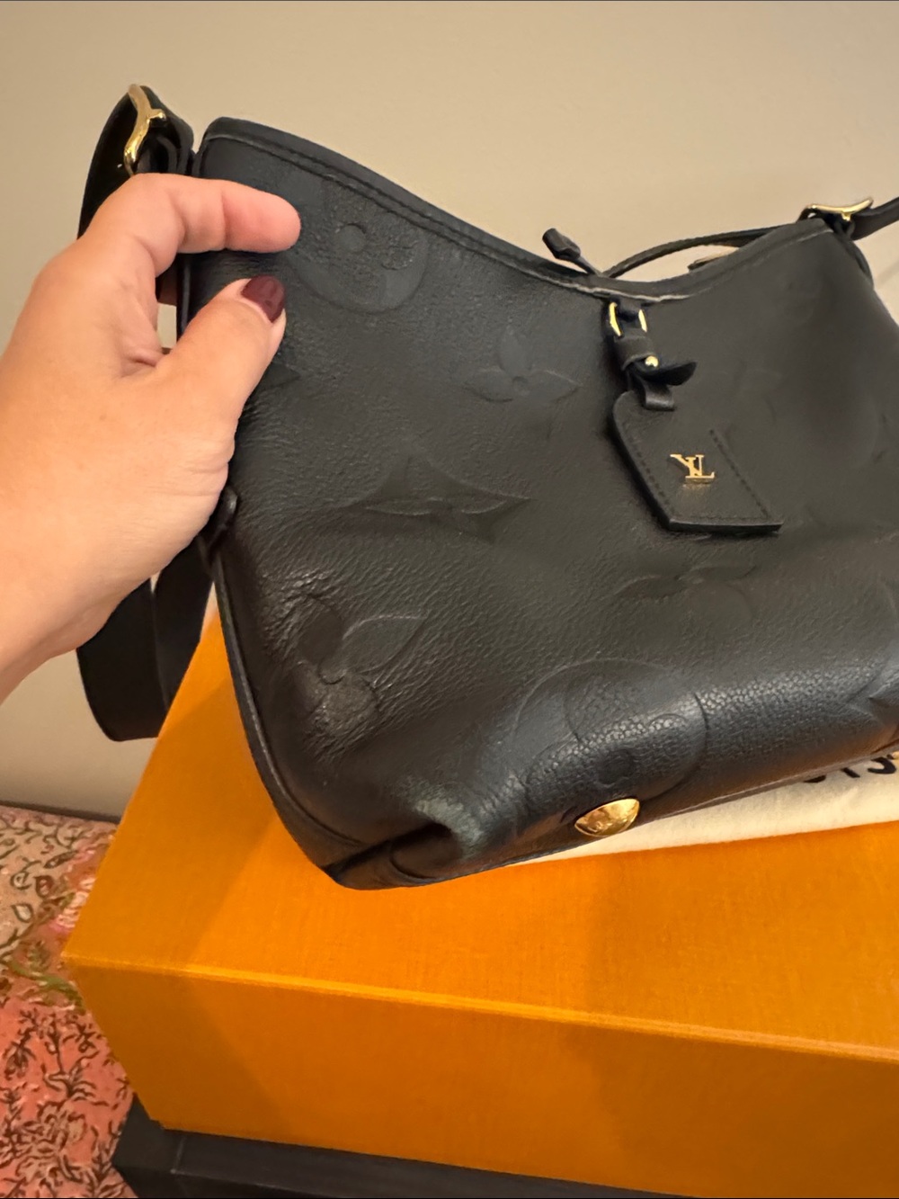Louis Vuitton Black Monogram Empreinte CarryAll PM Bag Set - Picture 5 of 9